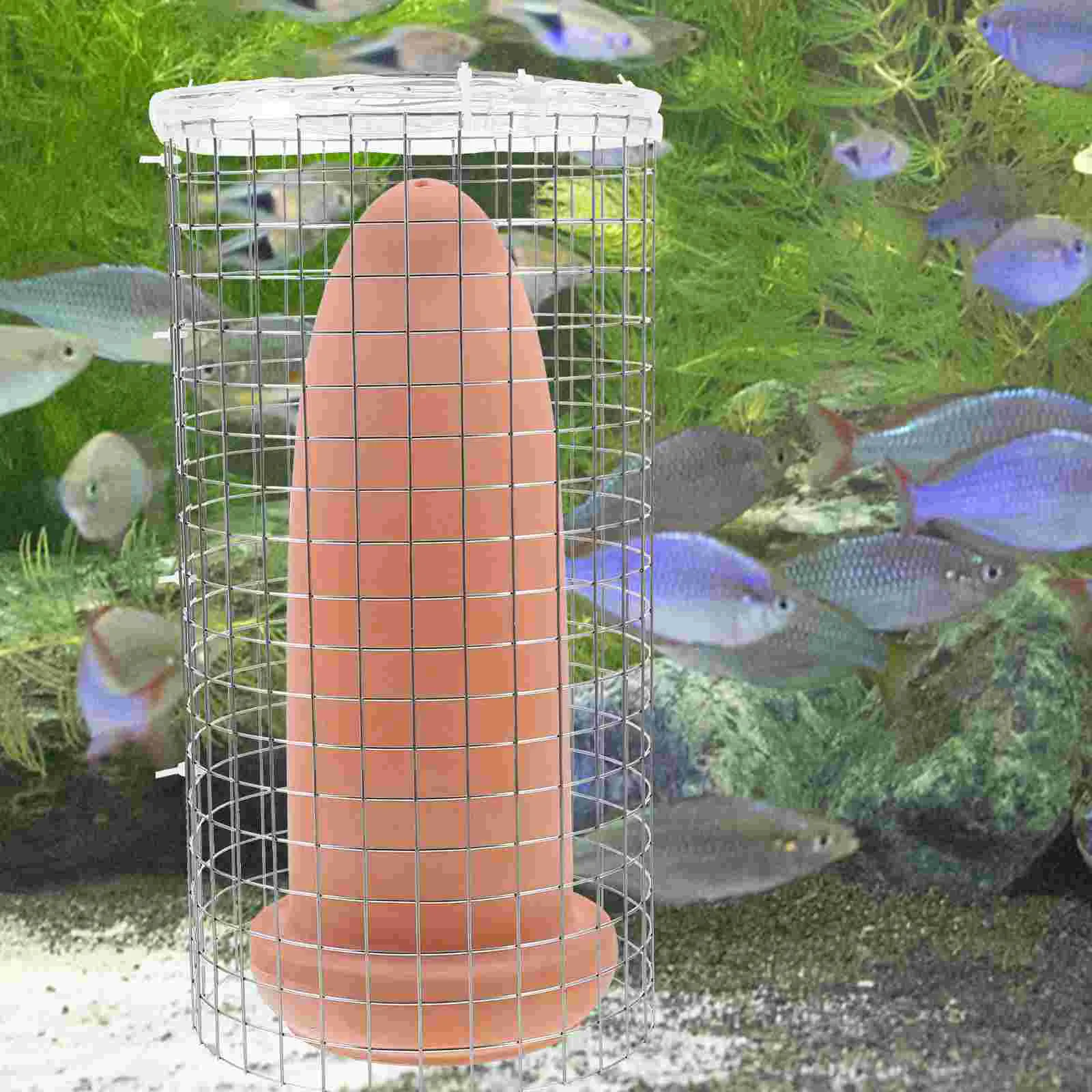 Fish Breeding Box Aquarium Decoration Breeding Fish Cone Spawning Slate Angelfish Cave Tank Shrimp Ceramic Bucket