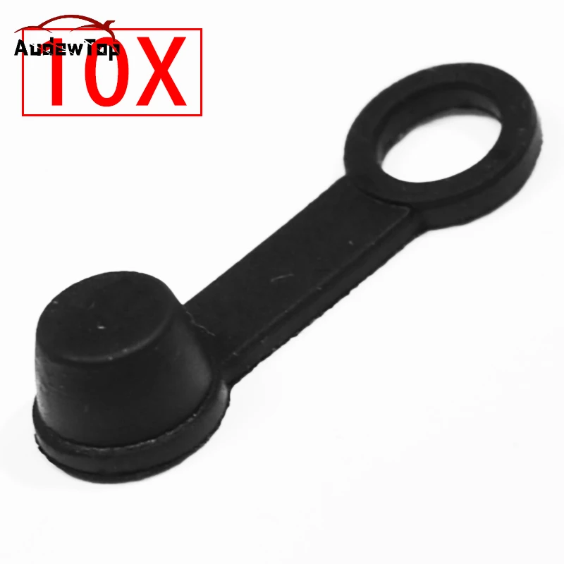 10Pcs/set Motorbike Brake Grease Bleed Caps Dust Cap Black Nipple Brake