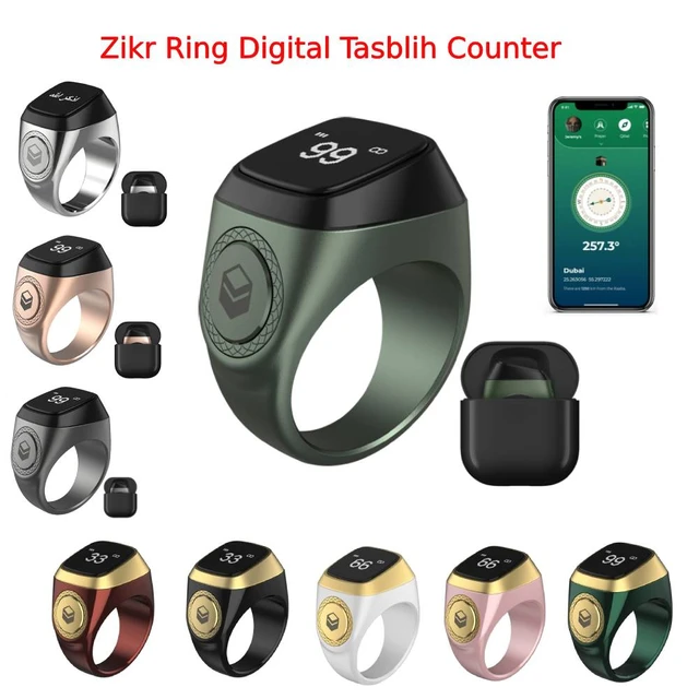 18 mm White Digital Zikr Tasbeeh Islamic Electronic Counter Ring –  OneTawakkul