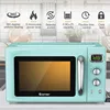 COSTWAY Retro Countertop Microwave Oven, 0.9Cu.ft, 900W Microwave Oven, with 5 Micro Power, Defrost & Auto Cooking Function 2