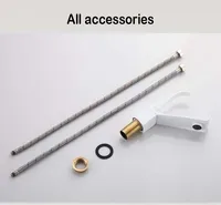 Chrome ก๊อกน้ําอ่างล้างหน้า Modern Gold Deck ติดตั้งห้องน้ําผสมก๊อกน้ําสีดําห้องน้ําอ่างล้างจานน้ําตกก๊อกน้ําก๊อกน้ําสีเทา 6