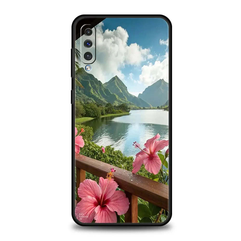 Realistic Lily Flower Print Phone Case Cover