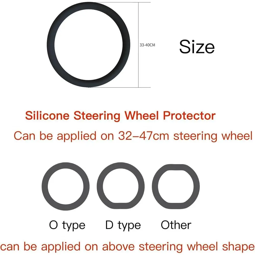 Premium Anti-Slip Silicone Steering Wheel Cover - Soft, Odorless & Durable