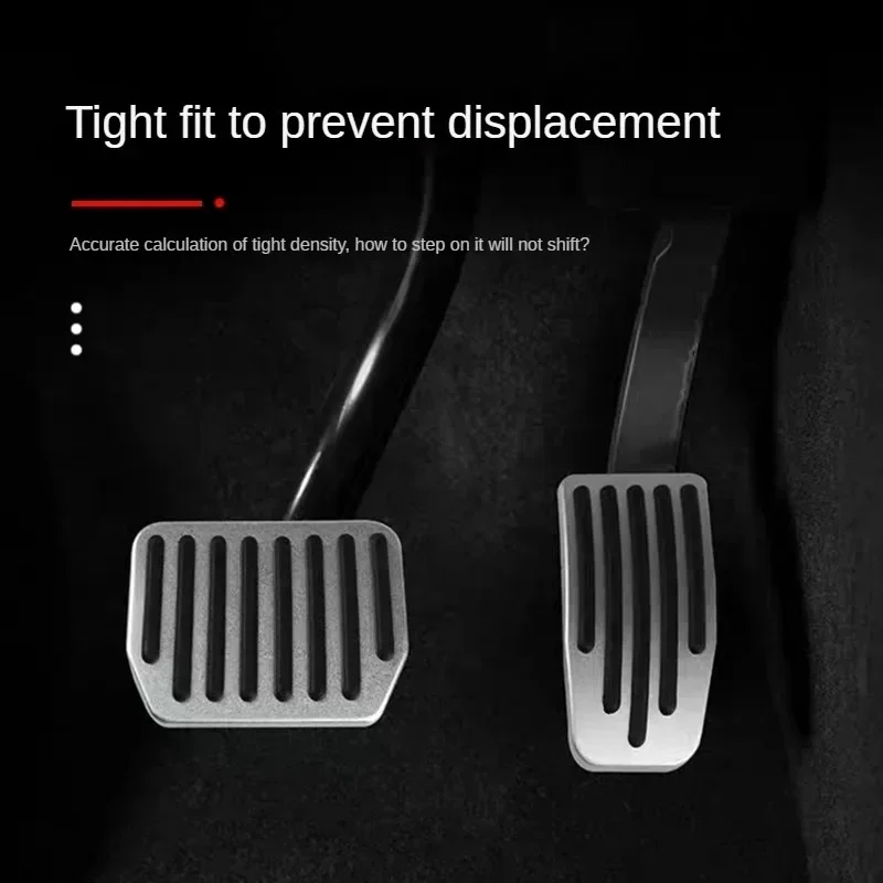 테슬라 모델 3 Y 풋 페달 커버 액세서리 알루미늄 합금 가속기 가스 연료 브레이크 레스트 패드 매트