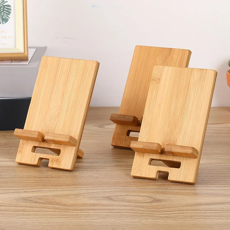 Desktop Bamboo phone holder 1