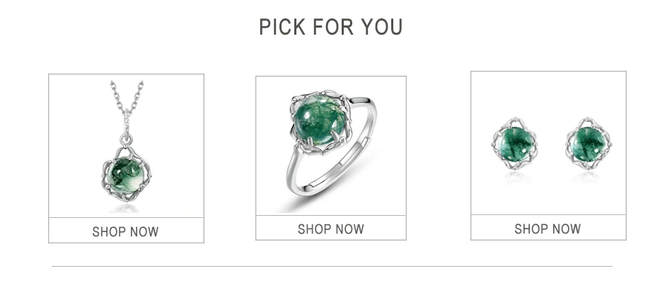 WES 100% 925 Sterling Silver Natural 8*8mm Moss Agate Rings For Woman Gemstone Wedding Fine Jewelry Valentine Gifts Engagement WES 100% 925 Sterling Silver Natural 8*8mm Moss Agate Rings For Woman Gemstone Wedding Fine Jewelry Valentine Gifts Engagement