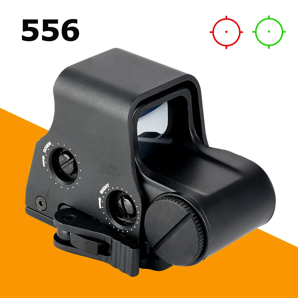 552 Red Green Point Sight Adjustable Brightness Rifle Shooting Aiming Riflescope Optical Reflection Tactical Holographic Scope