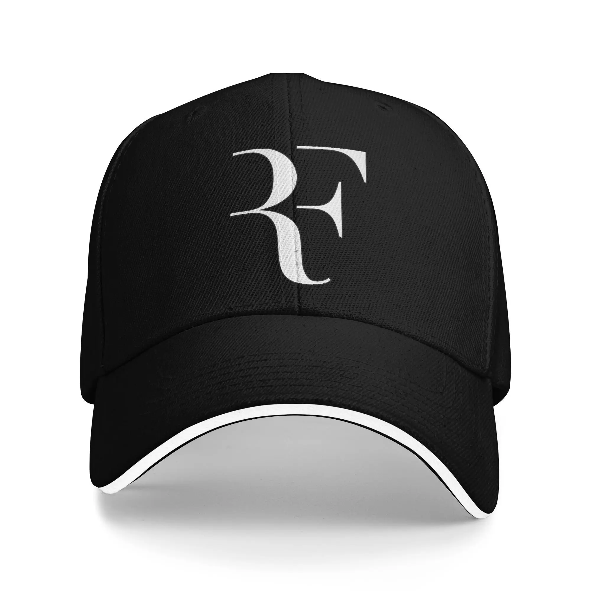 RF Roger Federer Style Sandwich Cap für Erwachsene 
 Sport 
 Baseballkappe, Sandwich-Hut, verstellbare Snapback-Kappen, Sonnenhüte, Sommerkappen