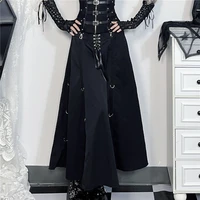 Goth Streetwear Gothic Skirt Women Harajuku Emo Alternative Grunge High Waist Bandage A-line Skirts Y2k E-girl Indie Clothes - Image 6
