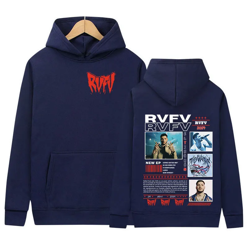 RVFV Eltiburón New Album 2024 Pullover Hooded Men's Retro High Quality Fashion Sweatshirt Man Hip-hop Oversized Hoody Streetwear 6