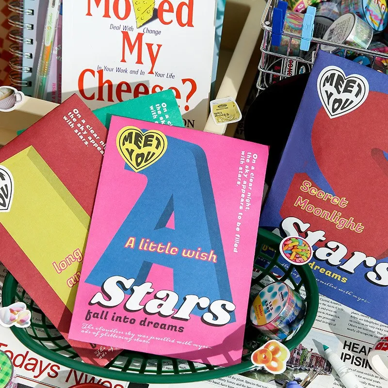 

50 листов в коробке, милые корейские Стикеры для заметок, простые канцелярские товары для школы и офиса