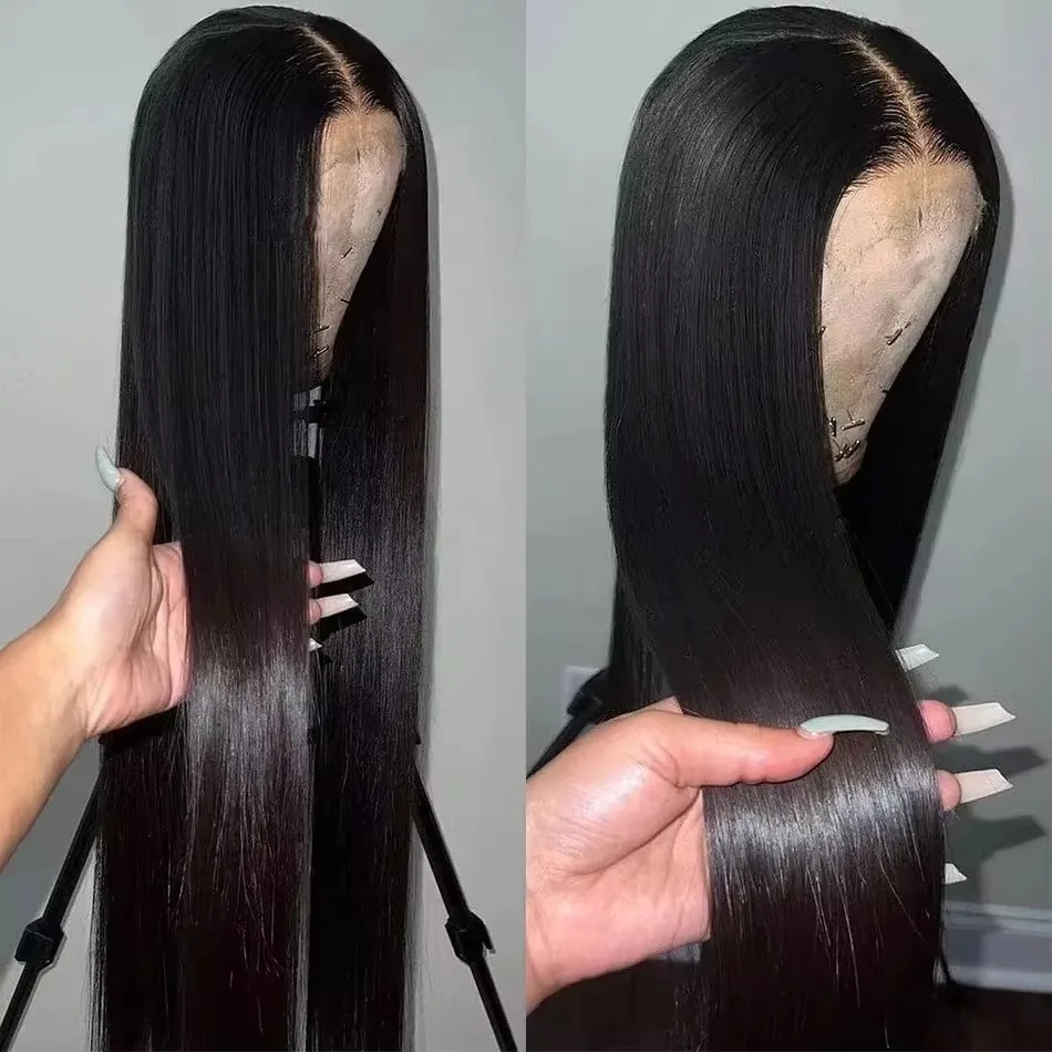 13x6 Bone Straight Hd Transparent 13x4 Lace Front Human Hair Wig 30 40 Inch For Women Pre Plucked With Baby Hair Lace Front Wigs 4