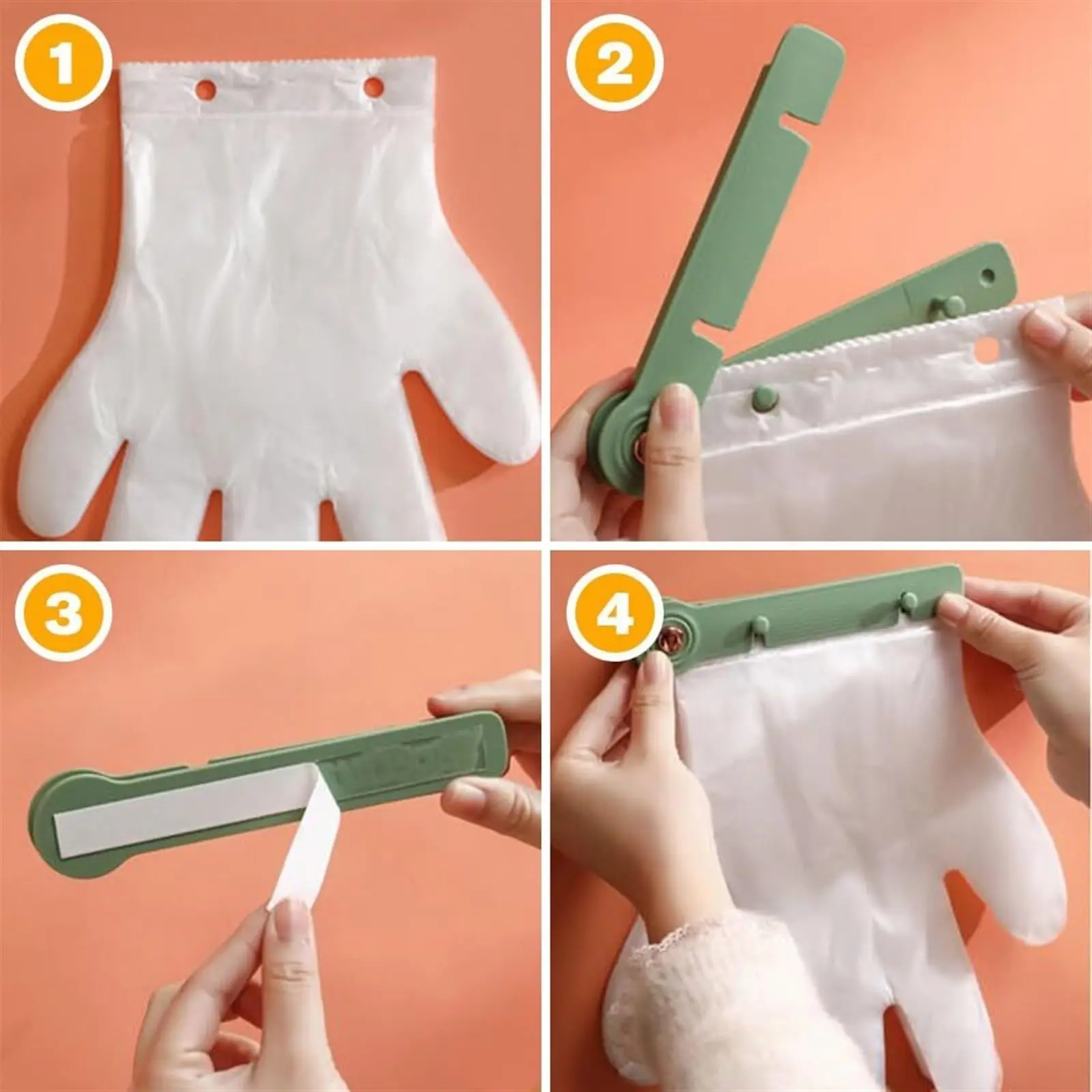 Wall Mounted Disposable Glove Holder Storage Box with 100 Disposable Gloves Glove Dispenser Kitchen Gadget Glove Storage Box
