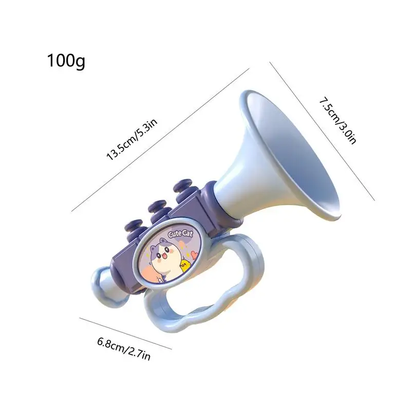 Toddler Trumpet Cute Mini Trumpet Cartoon Clarinet Kids Music Instruments Blow Horn & Noise Makers For New Year Parties Kids