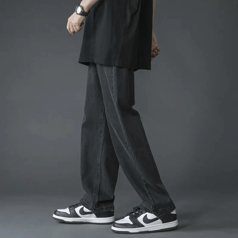New Retro Straight Leg Wide Leg Jeans Korean Version Fashionable Men's Street Trend High-Quality Shopping Travel Loose Jeans