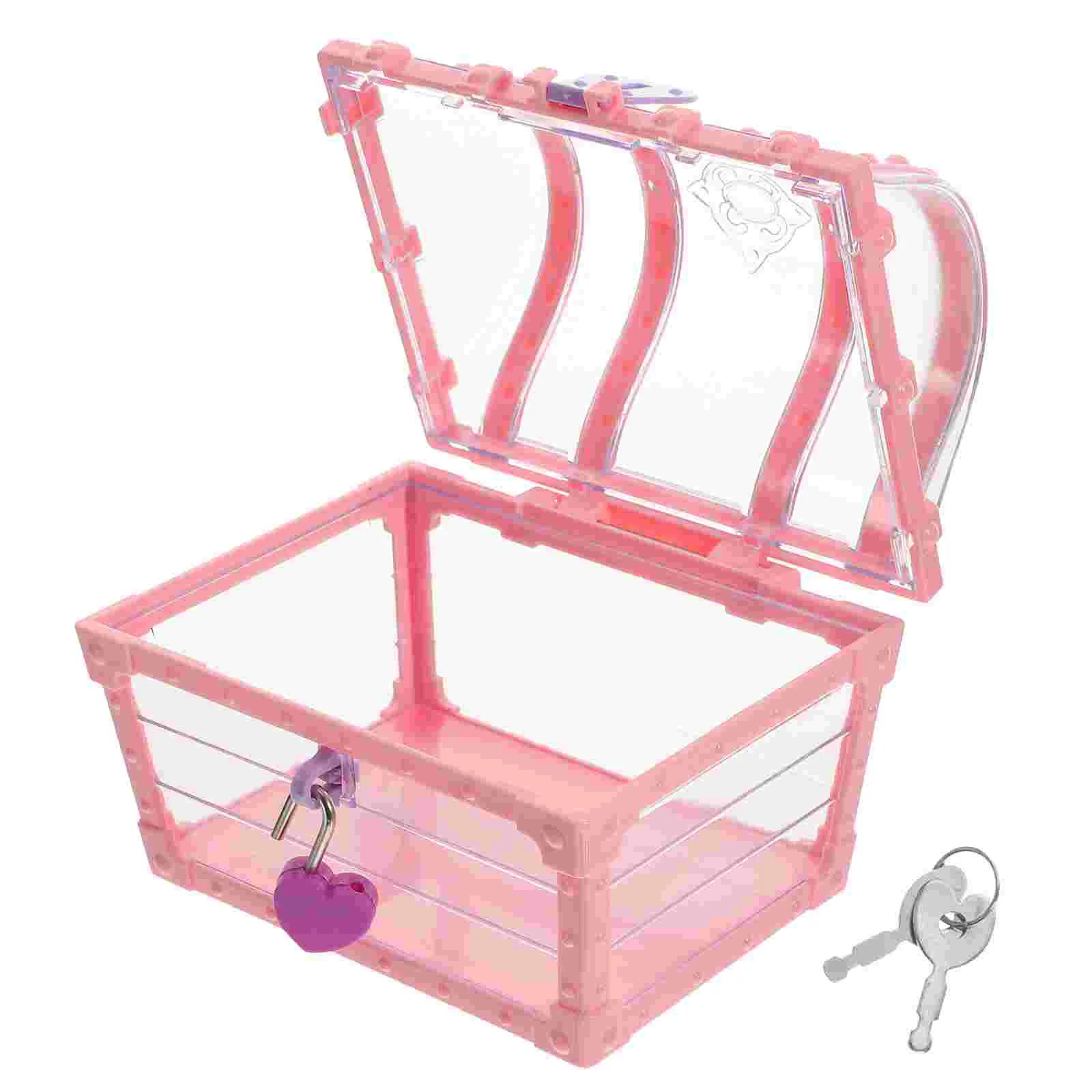 

Fomiyes Girl Treasure Chest Pirate Keepsake Box Jewelry Box Small Transparent Box Vintage Gems Storage Boxes Gift Holder