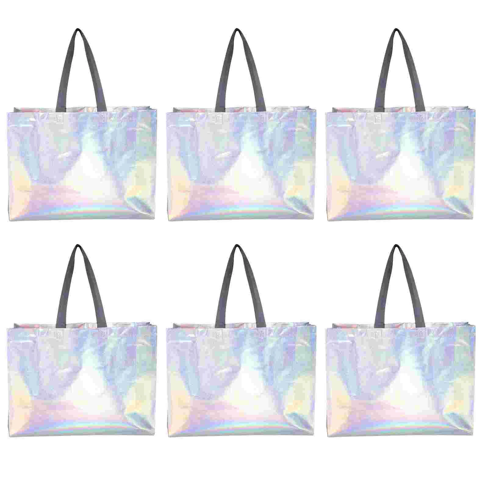 

6 Pcs Household Grocery Bags Gift Packing Holders Shopping Wedding Non-woven Fabric Decorative Tote