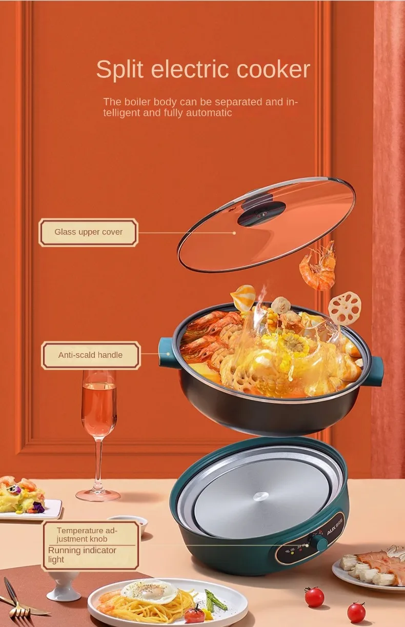 arroz elétrico, revestimento antiaderente, função de fritar, 220V, 4L, 5L