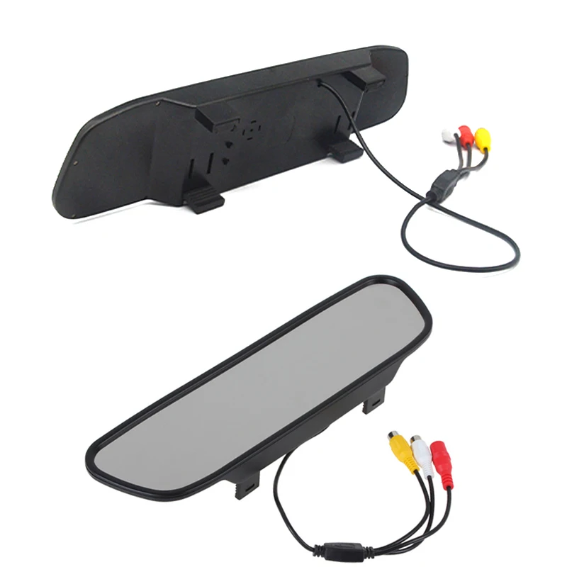 Hippcron HD Video Auto Parking Monitor Car Rearview Mirror Monitor 4.3 Or 5 inch Car Rearview Mirror with retail boxfree car display,monitor display,car parking monitor