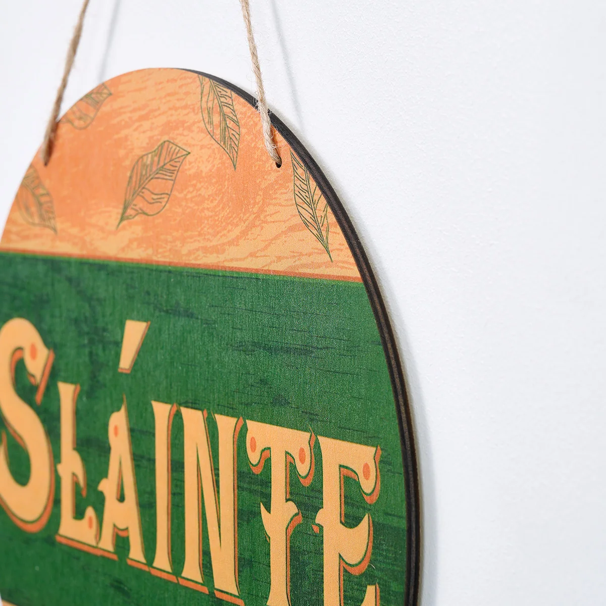 1PC, St.Patrick's Day, lightweight wooden circular decorative signboard, St.Patrick's Day decorative tag, suitable for Irish Pub