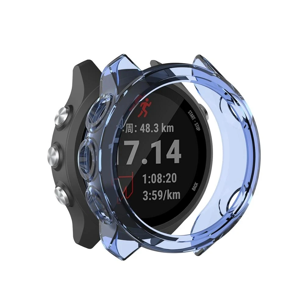 TPU Watch Case Bracelet Protective Watch Cover Hard Shockproof Screen Protector for Garmin Forerunner 245M /245