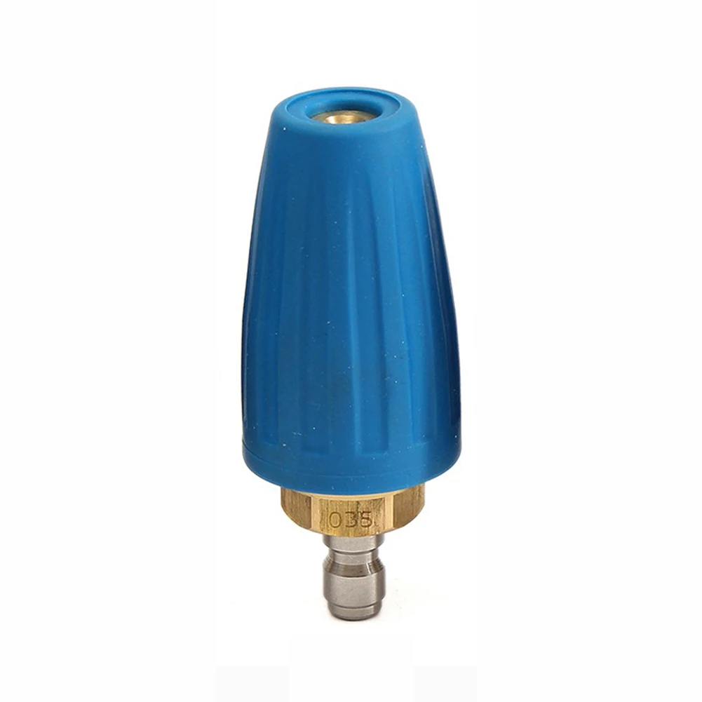 High-Pressure Washer Nozzle High Pressure Rotating Turbo Nozzle 1/4 Washer 2.5-4 GPM 5000PSI Spray Tip Cleaning Tool
