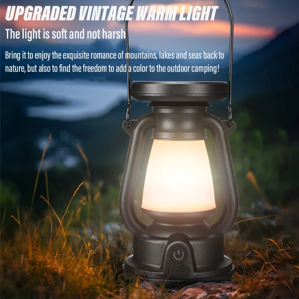 Solar Multifunctional Camping Light 3 Lighting Modes Infinitely Dimmable Polycrystalline Solar Panel Outdoor Use camping light portable lanterns camping lamp camping lantern