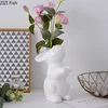 Nordic Creative ceramics vase rabbit lovely Flower arrangement Simulated animal Modern home Decorative ornaments Children's room 1
