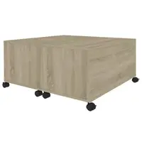 Table basse en chêne Sonoma 75x75x38 cm en bois d'ingénierie 4