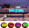 LED Coffee Tables for Living Room,Wood Center Table with Glass Top Game Night. 42 Inch Room Grey Wash 6