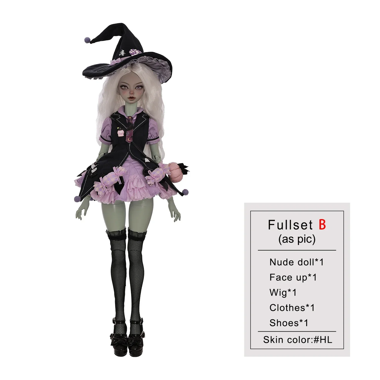 Lilith 1/4 BJD Doll – Bambola In Resina Halloween Strega Demone – Full Set Collezionabile 41cm