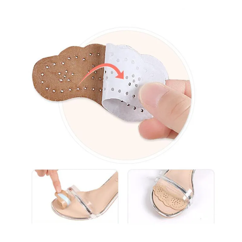 Premium Leather Non-slip Insoles Sandals Sticker High Heel Shoes Women Foot Self-adhesive Patch Cushion Forefoot Gel Pads