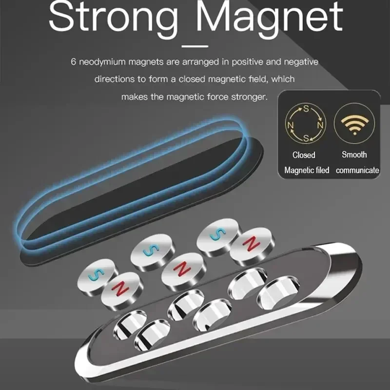 Simple Mini Strip Shape Magnetic Car Phone Holder Car Accessories GPS Navigation Support Stand for iPhone Huawei Samsung Xiaomi 3