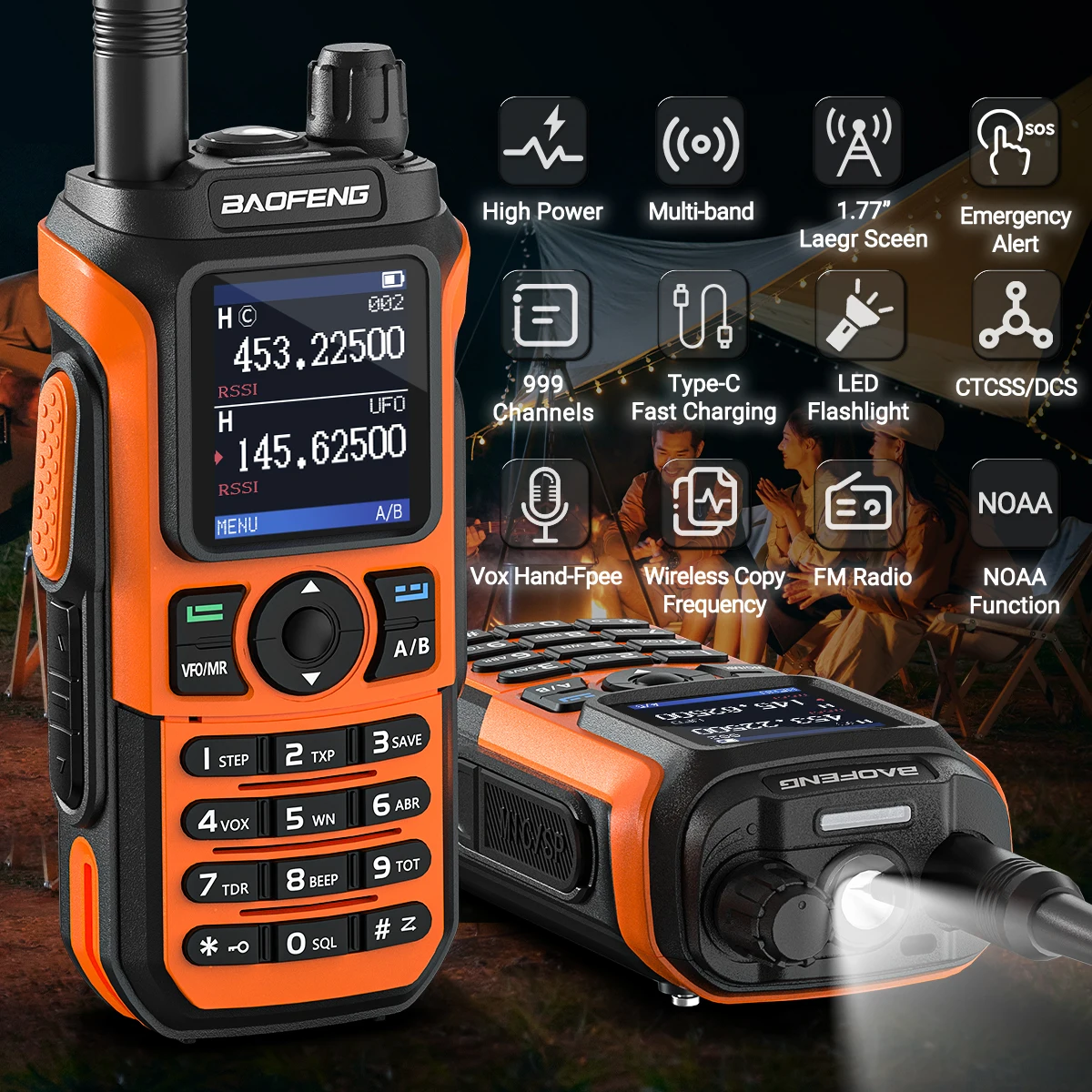 Baofeng UV-21 Pro V2 Air Band Walkie Talkie Wireless Copy Frequency AM Type-C Long Range Upgrade UV-5R Ham Radio 2