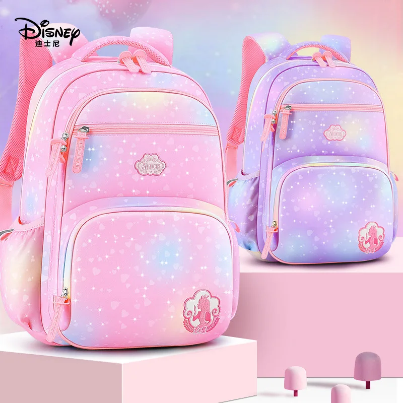 女の子のための本物のdisneyスクールバッグ1-1-4の整形外科用バックパック大容量ギフトmochila