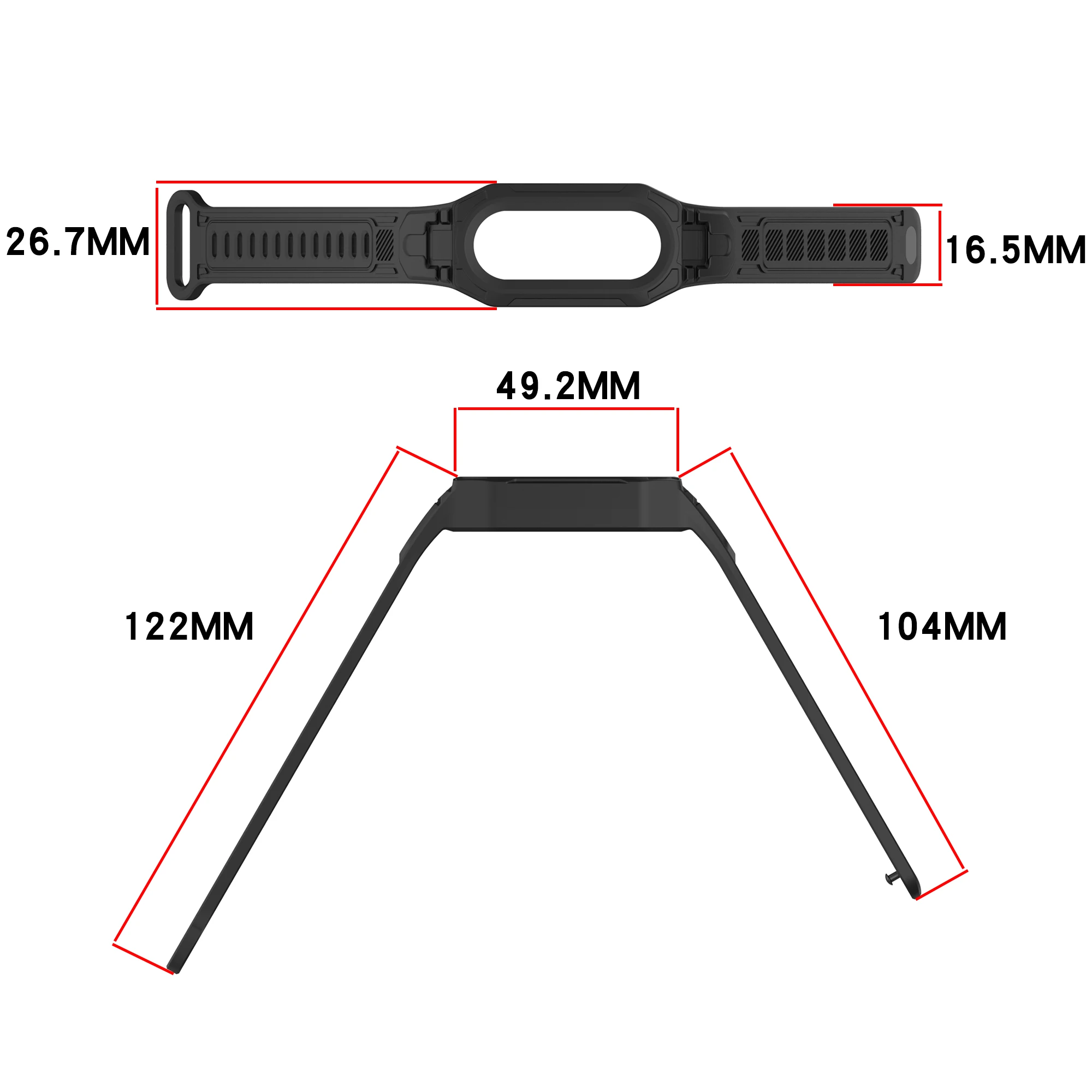 Enhanced Sport Bracelet Wristband with Silicone Strap and Case