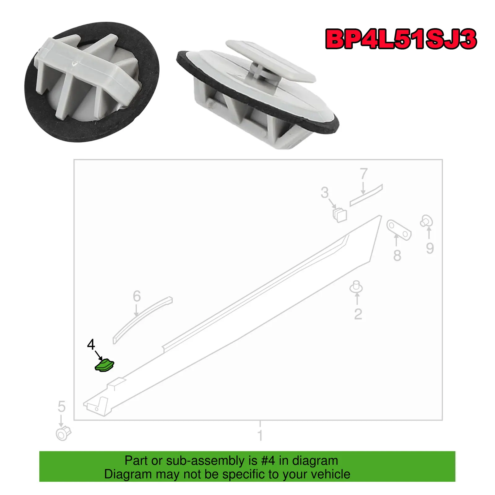 VC85-51-SJ3 - Rocker Molding Clip | Mazda Parts Factor