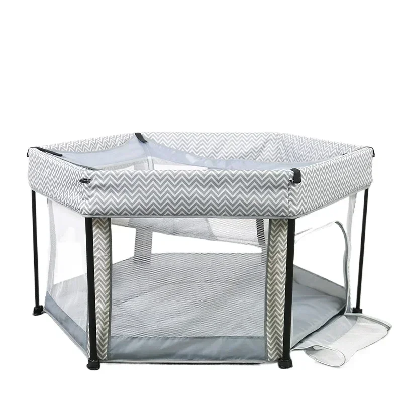 Portable Lightweight Mesh Baby Crib Indoor Child Protective Fence Baby Playpen