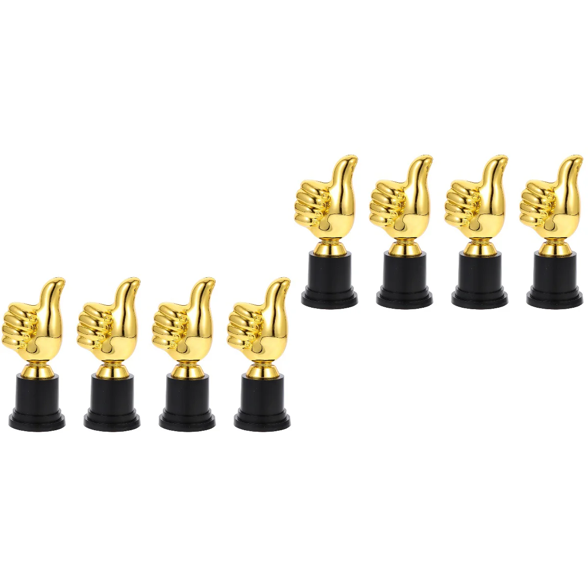 

8 Pcs Kids Awesome Trophy Toy Thumb Designed Plastic Contest Reward Gift Children Trophies for Sports Student Decoration