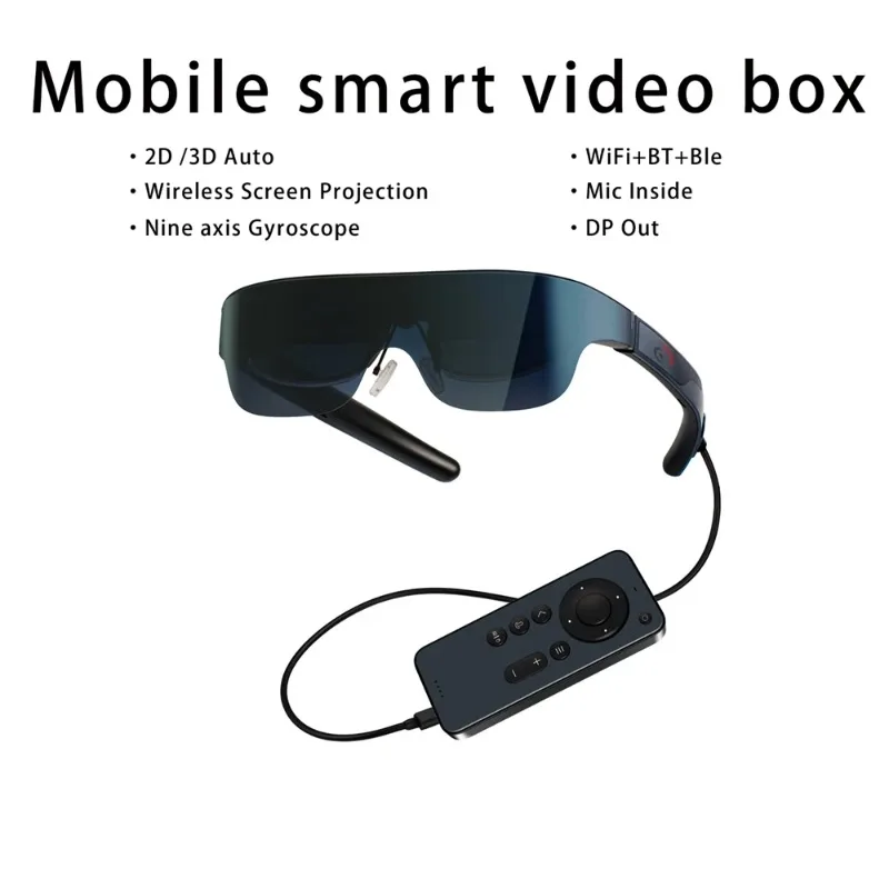 Augmented Reality Glasses Smart Glasses Massive 130" Mico-OLED 2D 3D Virtual Private Theatre Ar Glasses for Iphone / Android