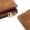 2023 New Fashion Women Wallets Drawstring Nubuck Leather Zipper  Long Design Purse Two Fold More Color Clutch Hot Card Pack 6