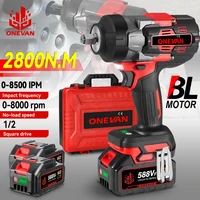 Brushless 2800N.M Electric Impact Wrench 2800W 1/2 Inch Cordless Torque Wrench Screwdriver Power Tool For Makita 18V Battery 1