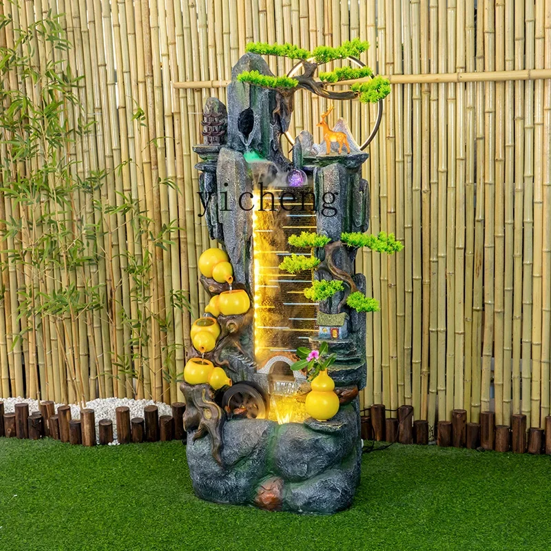 ZC Chinese Style Water Fountain Circulating Water Interior Decoration Lucky Rockery Gourd Landscape