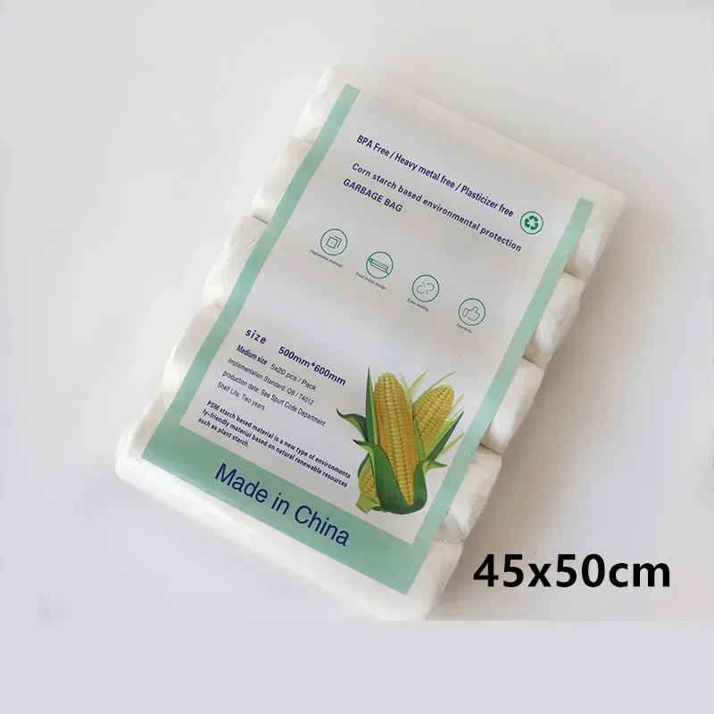 100-Pack Eco-Friendly Biodegradable Kitchen Trash Bags