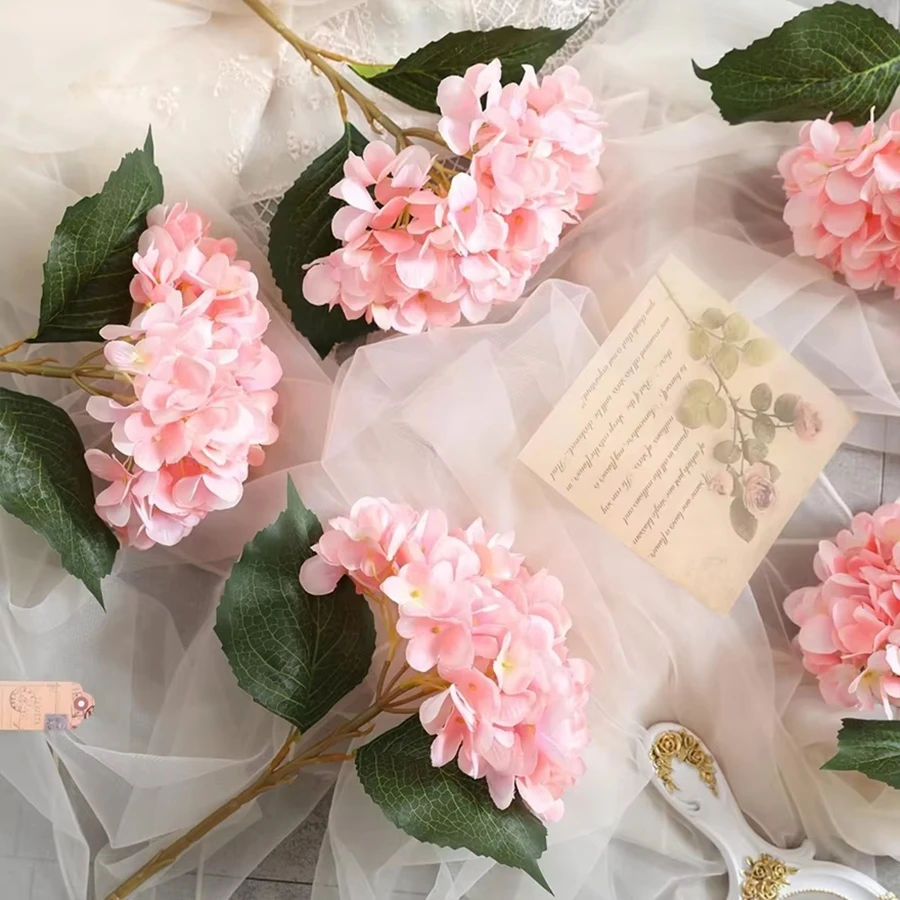 Artificial flowers silk hydrangea 1/3pcs wedding decoration bridal accessories home DIY bouquet