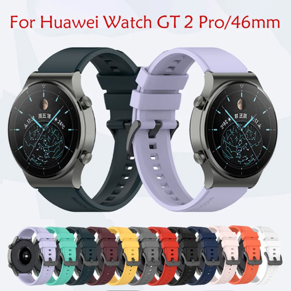 

22mm Official Silicone Band for Huawei Watch GT 2 Pro Original Watchband for Huawei Watch 3/GT/2/3 Bracelet Replacment Wristband
