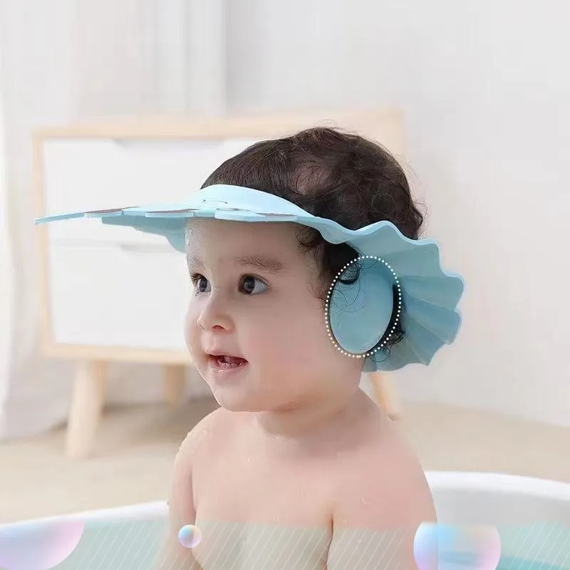 Hair Wash Hat Adjustable Baby Shower Caps Waterproof Shampoo Ear Eye Protection