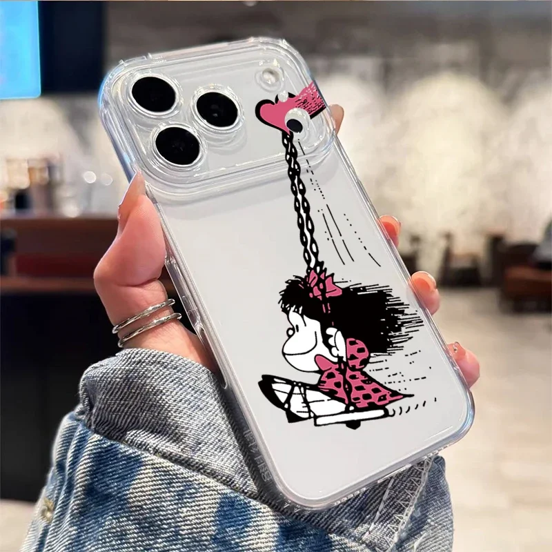 Mafalda Cartoon Design Clear Phone Case