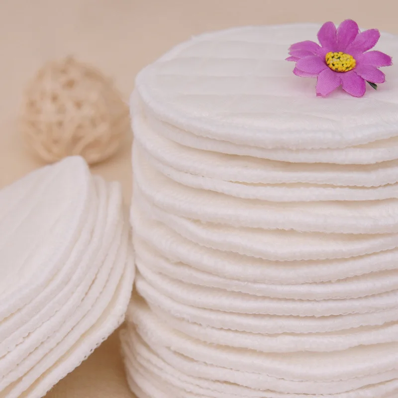 2 Styles 4 Pairs Reusable Breast Pads 3 Layers Washable Soft Maternal Breastfeeding Pads Postpartum Bamboo Fiber Bra Accessories 3