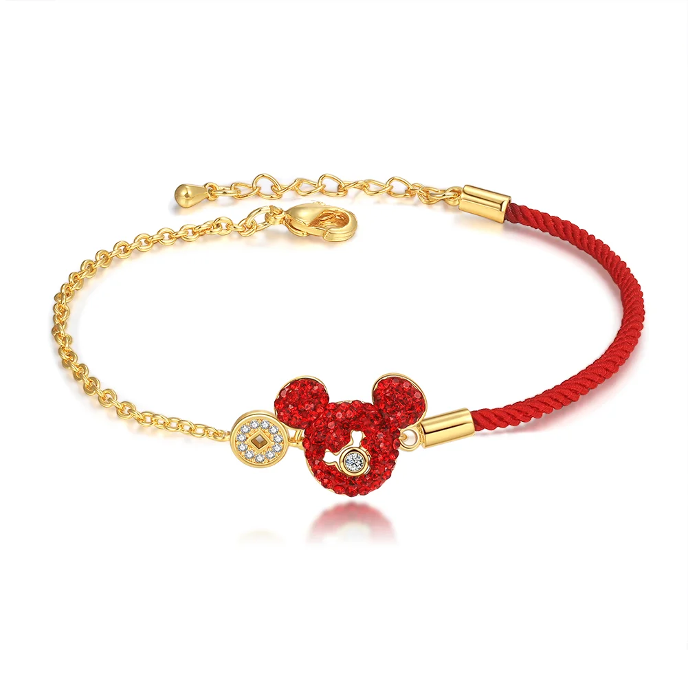 Amazon.com: Disney Minnie Mouse Jewelry - Minnie Enamel Icon Lariat Bracelet,  Sterling Silver: Clothing, Shoes & Jewelry